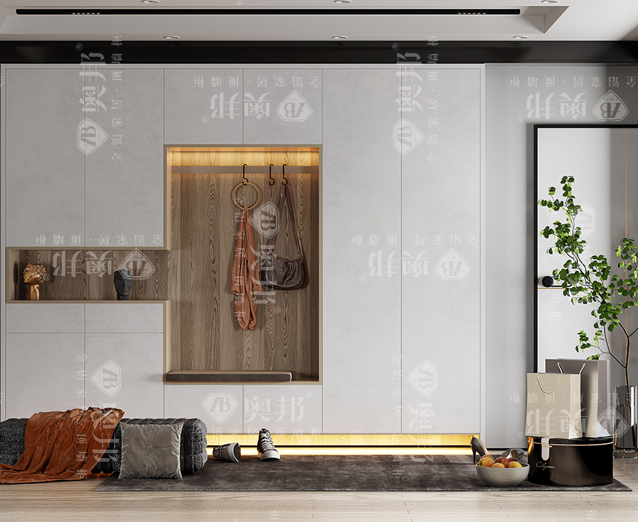 平板鞋帽柜效果图